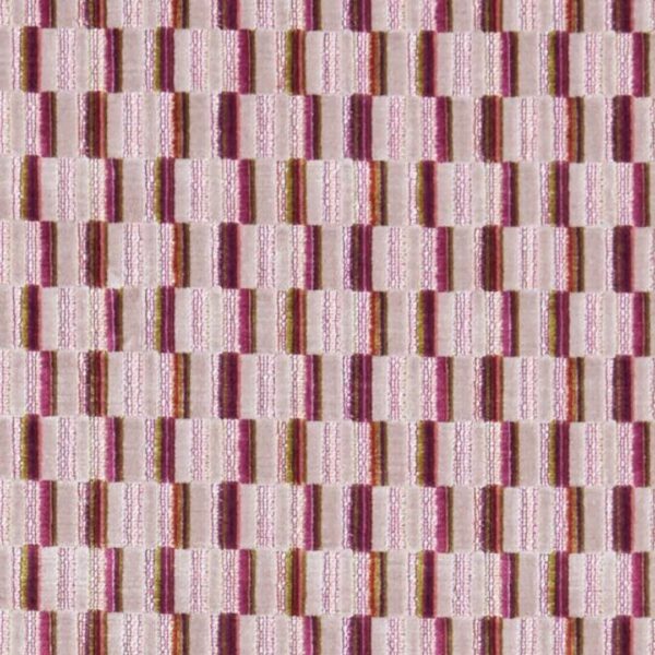 John Sankey purple and pink geometric velvet