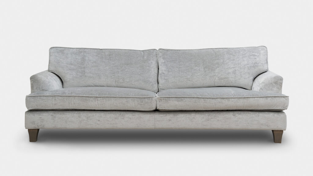 John Sankey Fellini Kingsize sofa in light grey - Front