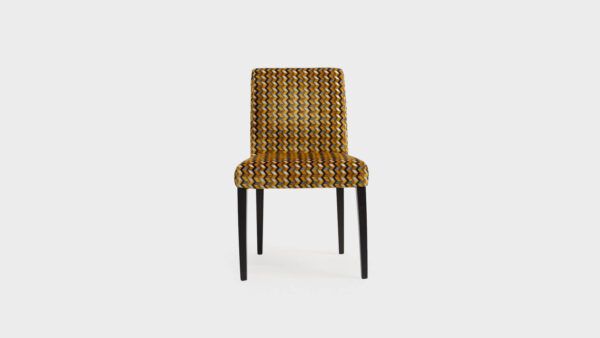 gold geometric dining chair - front