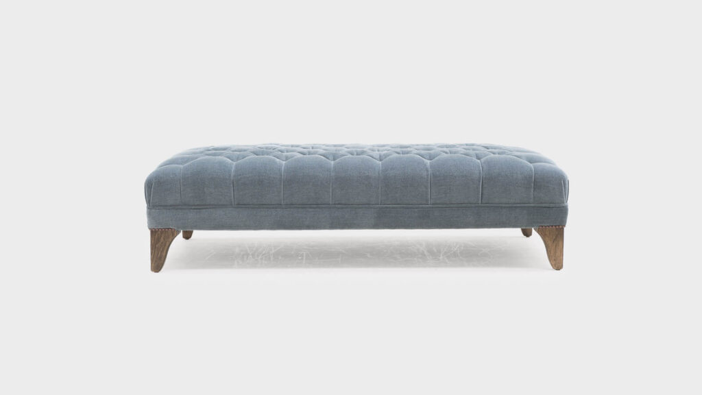 John Sankey Boothby Rectangular Buttoned Ottoman - front