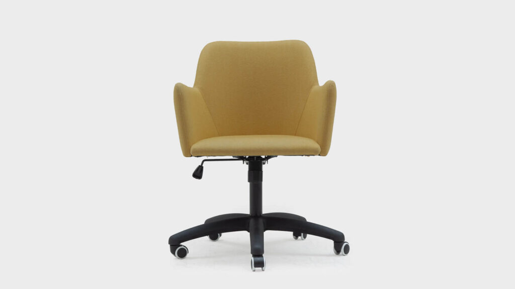 John Sankey Mustard desk Chair with 5-star base - front