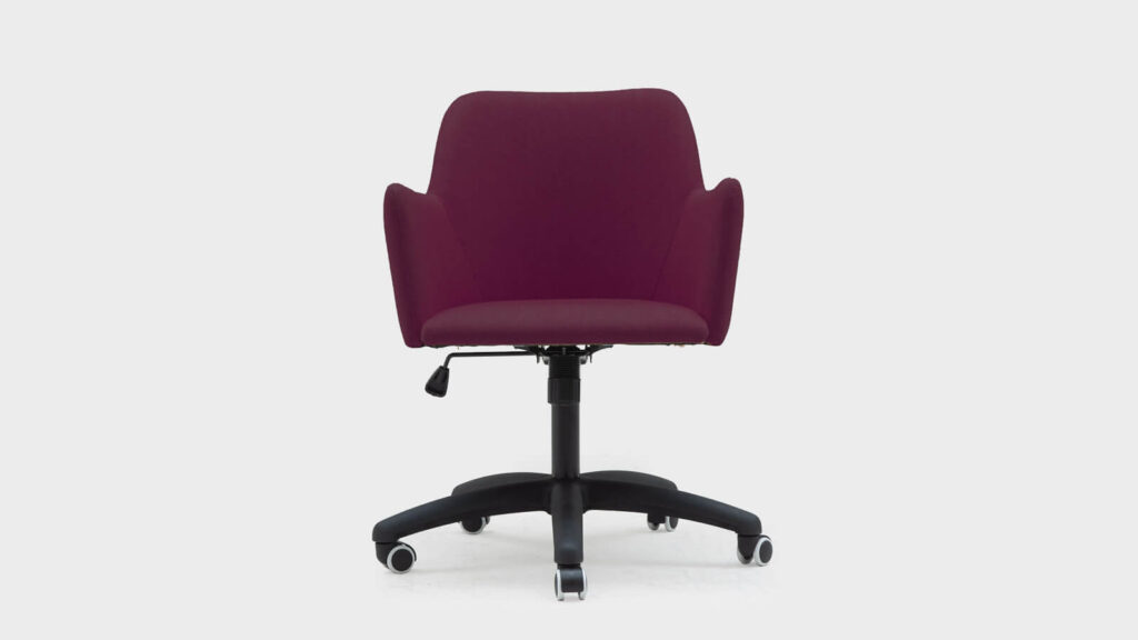 John Sankey Claude Burgundy Desk Chair with 5-Star Base - front