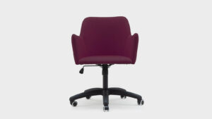 John Sankey Claude Burgundy Desk Chair with 5-Star Base - front