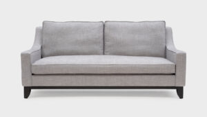 John Sankey Percival Large Sofa with single seat cushion and show wood plinth - front