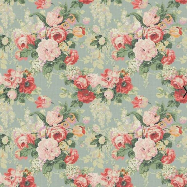 John Sankey Mottisfont Sage floral fabric