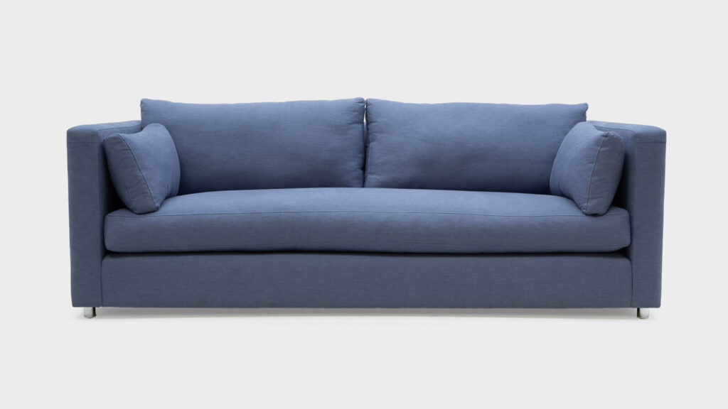 John Sankey Hudson blue sofa - front