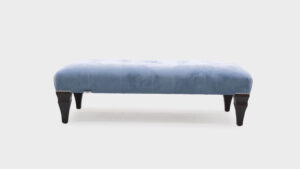 John Sankey baby blue indented ottoman with stud detail - back