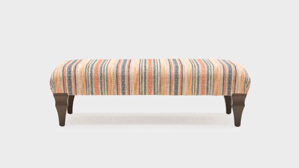 Small Plain Rectangular Ottoman - Front