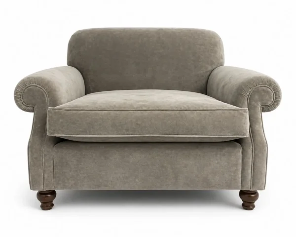 Tolstoy Snuggler Sofa in Milton Mouse