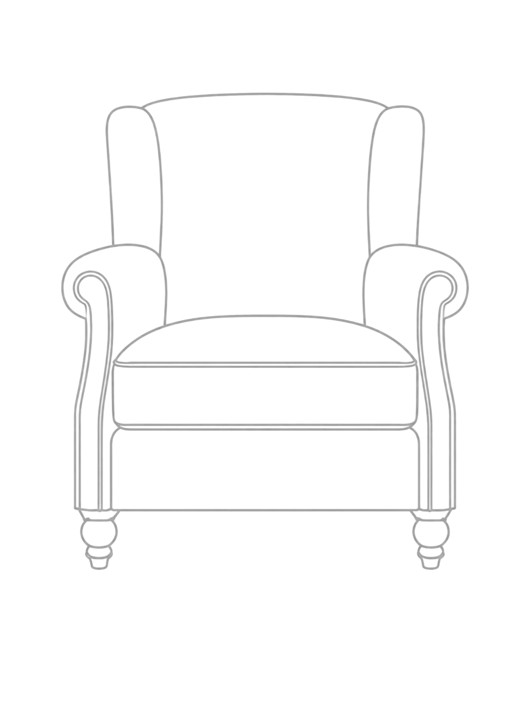 Rickman Chair Enchanted Forest dimensions illustration