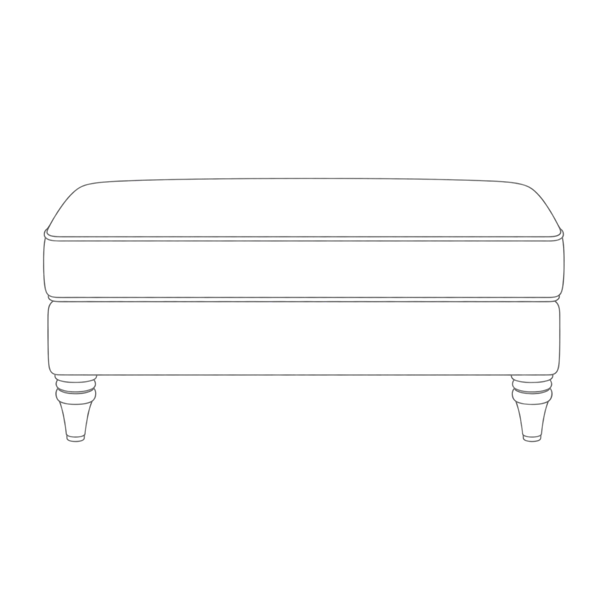Clover Large Footstool Emilys Maze dimensions illustration